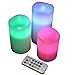 YAKii LED Flameless Wax Candle with Multi Function Remote Control,Color Changing,Timer, for Seasonal & Festival Celebration