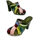 Coach Signature Estelle Patchwork Shoes Mule High Heeled Clogs 10 M
