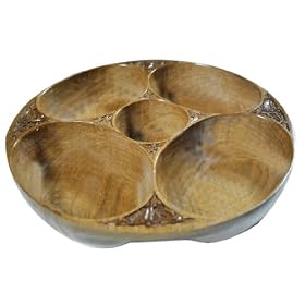 P�re des id�es de cadeaux par jour un �l�gant et beau d�coratif en bois sec Fruit & Snack Plateau de service enti�rement fait main Avec Id�al en bois massif Noyer Pour utilisation lors de f�tes.