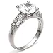 Sterling Silver 8mm CZ Prong Setting Engagement Ring - size 5