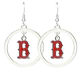 Boston Red Sox - MLB Floating Logo Hoop Earrings