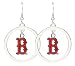 Boston Red Sox - MLB Floating Logo Hoop Earrings