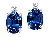3.04 cttw Lab Created Sapphire and Genuine Diamonds Earrings 14kt White Gold 41%2BJYyP2y5L. SL160 3.04 cttw Lab Created Sapphire and Genuine Diamonds Earrings 14kt White Gold