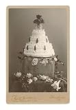 Old Photo of Wedding Cake Art Poster Print, 13x18