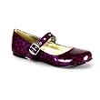 Womens Cute Ballet Flats Animal Prints Purple Cheetah Glitter