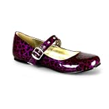 Womens Cute Ballet Flats Animal Prints Purple Cheetah Glitter