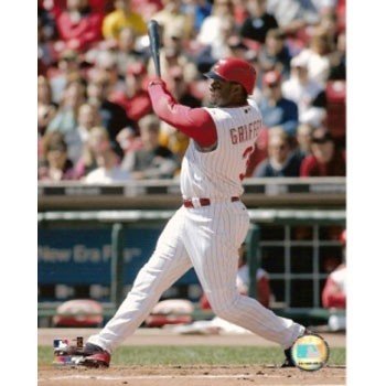 Ken Griffey Jr. Reds Hitting 8x10 Color Photo