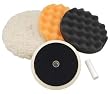 Professional 8" Wool and Waffle Foam Pad Buffing, Polishing and Finishing Kit and Now Included Is a (FREE) 5/8" Threaded Grip Backing Plate That Fits All Standard Polishers, a TCP Global Brand High Quality Product