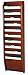 Wooden Mallet Chart Holder 10-pocket Mahogny 14x48x3.75 Ea - Model Ch14-10mh
