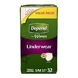 Depend Underwear for Women Maximum Absorbency, Small/Medium, 32-Count