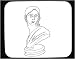 Mouse Pad with black and white, Greece, art, sculpture, bust, Europe, statue, women