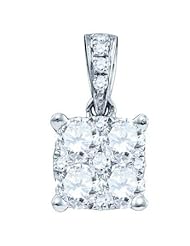 0.47ctw Round Diamond Pendant