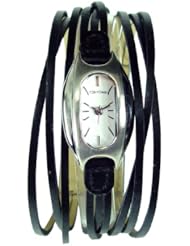 TOKYObay Ladies Multi Strand Band Angel Watch in Black