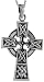 Jewelry : Sterling Silver Celtic Cross Pendant, 1 5/8" (41mm) Tall.
