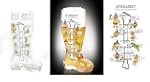 Bierstiefel XXL - aus Glas, Steinzeit...