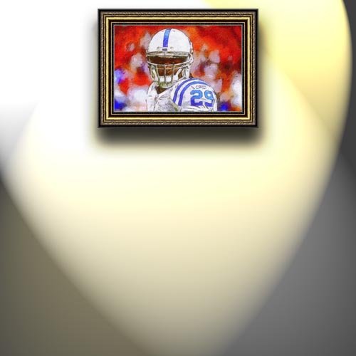 Completely Handpainted American Football Sport Painting, Custom Order FL310, Oil on Canvas, with Option to Paint Jerry, Brett & Co. from Any Other Favorite Photograph or Picture, Unframed, Size 23'' x 34