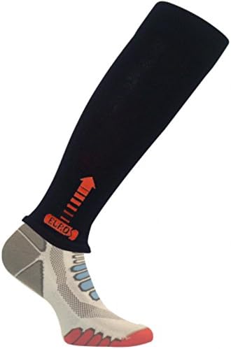 Eurosocks Graduated Compression Calf Sleeve, Large, Black