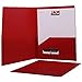 JAM Paper Heavy Duty Plastic 2-Pocket Folder - Red - Sold Individually
