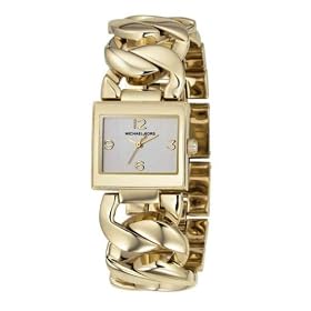 Michael Kors MK3024  Ladies Stainless Steel Chunky Bracelet & Case, Silver Dial Watch