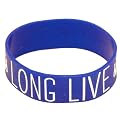 Blue Long Live Rubber Bracelet