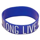 Blue Long Live Rubber Bracelet