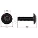 Motorcycle Wellnut Bolt Kit - Windscreen - Black - Honda CBR 600rr 1000rr, Suzuki GSXR 600 750 1000, Yamaha R1 R6 R6s, Kawasaki ZX6R ZX9R ZX10R ZX12R