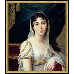 Bild mit Rahmen: Robert Lefevre, "Desiree Clary (1781-1860) Queen of Sweden, 1807", 55 x 65 - Holz Corum S: Gold