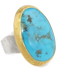 Nava Zahavi Large Oval Turquoise Ring, Size 7