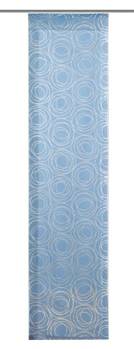 Home fashion 86478-837 Schiebevorhang "Kreise" Ausbrenner, rauchblau / 245 x 60 cm