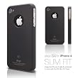 elago S4 Slim Fit Case for iPhone 4 (Soft Feeling)-SF Black + HD Professional Extreme Clear film + Logo Protection Film included