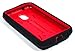 Bastex Heavy Duty Tough Defender Hybrid Hard Red Kickstand Case Cover with Black Silicone Shell for Samsung Galaxy S2, Epic 4G Touch D710