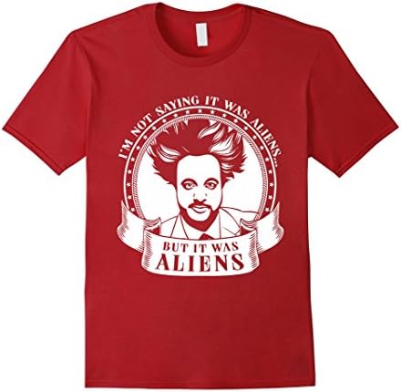 Men's It Was Aliens  T shirt 2XL Cranberry