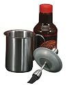 Danesco Stainless Steel Barbecue Sauce Pot with Silicone Basting Brush