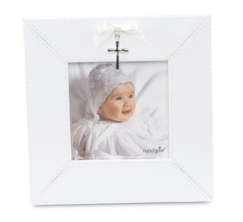 Cheap Mud Pie Baby Classic Keepsakes Cross Charm Photo Frame, White