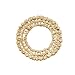 Matte 16KT Gold Plated Circle Pendant Link 26mm (1)