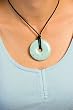 Smart Mom Teething Bling Donut Shaped Necklace - Jade