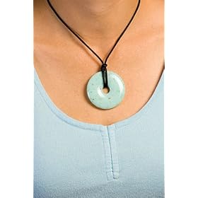 Smart Mom Teething Bling Donut Shaped Necklace - Jade