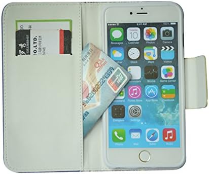 iPhone 6 Plus 5.5" Chic and Soft Leather Flip Wallet Case (Green)