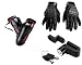 Autopearl Premium Quality Bike Accessories (Combo of Motorcycle Riding Elbow Guard(Black:Red)(Set of 2),1 Pair of Hand Grip Gloves,Bike Disc/Brake Lock, Disc Lock RS.2291.00