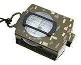 Rugged Military Prismatic Compass with Canvas Belt Pouch