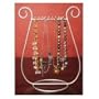 Silver JEWELRY harp NECKLACE RACK stand HOLDER gift
