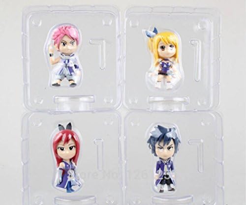 4Pcs/Set Cartoon Fairy Tail Natsu Lucy Elza Gray Pvc 9Cm Action Figure Collection Model Toys Dolls