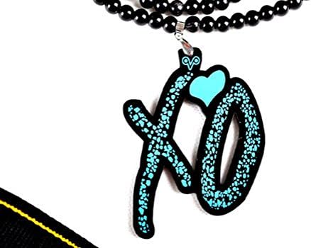 Crystalbella Acrylic Hip-Hop Fashion Xo Beaded Pendant Necklace