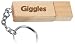 Engraved Wooden USB Flash Drive 8 GB with chain - Engraved name Giggles