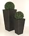Garten & Freizeit : Blumenkübel Pflanzkübel Pflanzgefäße Übertöpfe Blumentöpfe Polyrattan,"Classic Design",77/51cm schwarz