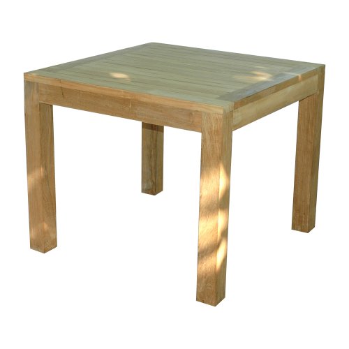 Ambientehome 62819 Tisch Mykonos Esstisch ca. 90 x 90 x 75 cm, Teakholz