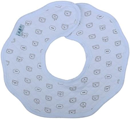 Kosbon 10 Inches Kids Girl Boy Baby Bibs, Cartoon Pattern Burp Cloths Lunch Bibs , Toddler Bandana Bib Baby Saliva Towel for 0 Months - 3 Year Infant (3 Pcs)
