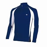 Pearl iZUMi Men's Infini Long-Sleeve Running T-Shirt,Midnight Blue/ White,Large