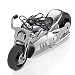 EASY RIDER Chopper-style motorcycle, paper weight with magnet for paper clips, incl. 5 paper clips, with friction motor, shiny chrome plated