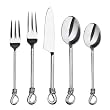 Gourmet Settings Twist 20-Piece Flatware Set, Service for 4